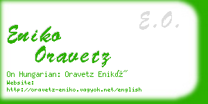 eniko oravetz business card